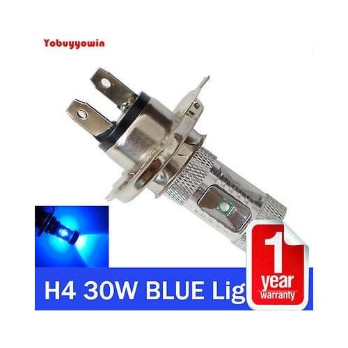 2x CREE Chips H4 Super Blue High Low Beam LED Fog Driving DRL Bulb 30W Lens lamp 12V 24V for Car