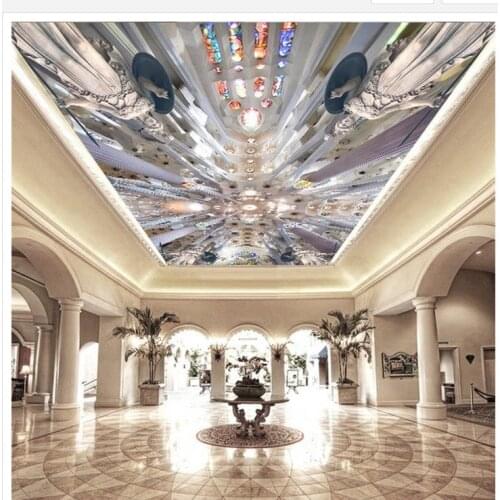 3d wallpaper for room European-style zenith murals wallpaper 3d ceiling custom 3d photo wallpaper