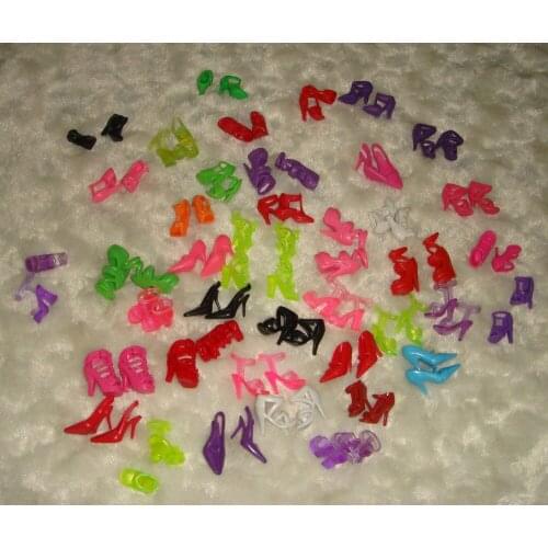 40pairs/lot Beautiful High Quality High-heel Shoes For 11'' Dolls Mixed Styles Sandals Slippers For Girl Dolls Kids Toy Shoes