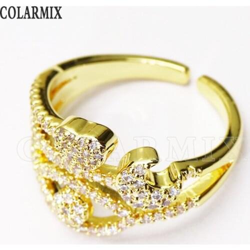 8 Pcs New design Gold color rings Open rings Mix shape jewelry rings Gold color rings Gift for women jewelry Gift 51339