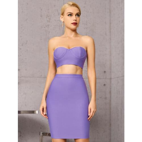 Adyce 2021 Summer Women Hollow Out Bandage 2 Two Pieces Sets Sexy Short Sleeve Tops & Mini Skirt Club Party Casual Female Sets