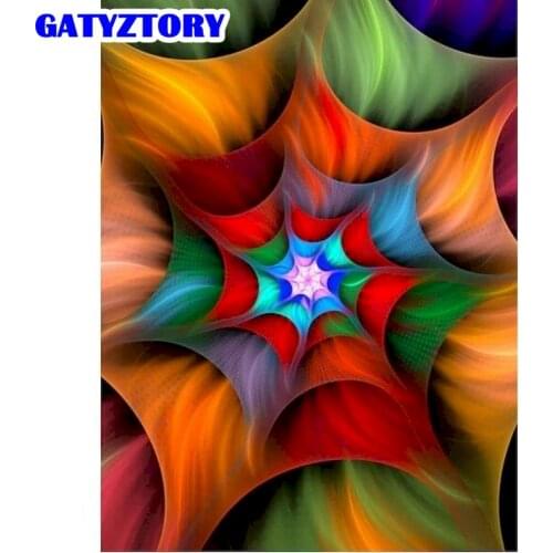 GATYZTORY 5D Diamond Painting Flower Crystal Diamond Embroidery Colorful Pictures Of Rhinestones Mosaic Cross Stitch Decortion