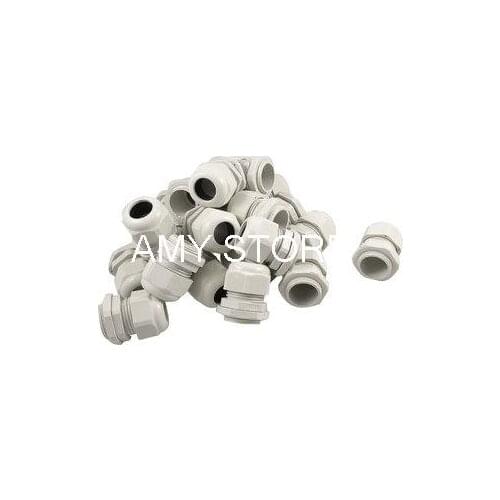 White Plastic PG21 IP67 Water Proof Cable Gland Connector