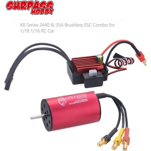 KK Waterproof Combo 2440 4000KV 4600KV 6080KV Brushless Motor w/ 35A ESC for Traxxas HSP Tamiya Axial 1/16 1/18 RC