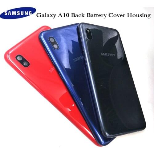 Original Samsung A10 A105 A105F Battery Back Cover Plastic Rear Door Housing Protection Shell For Galaxy A10 Replacement Housing