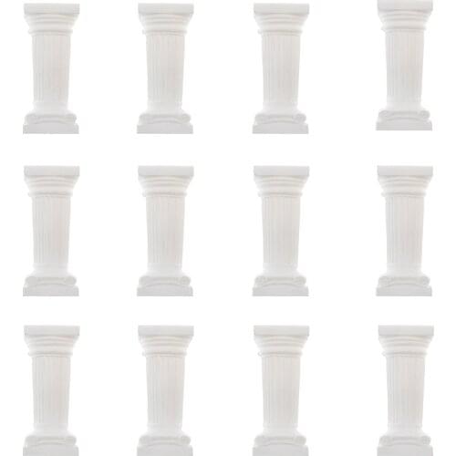 12 Pieces Classical Greek Column Roman Pillar Architecture Statue Alabaster Sculpture Mold