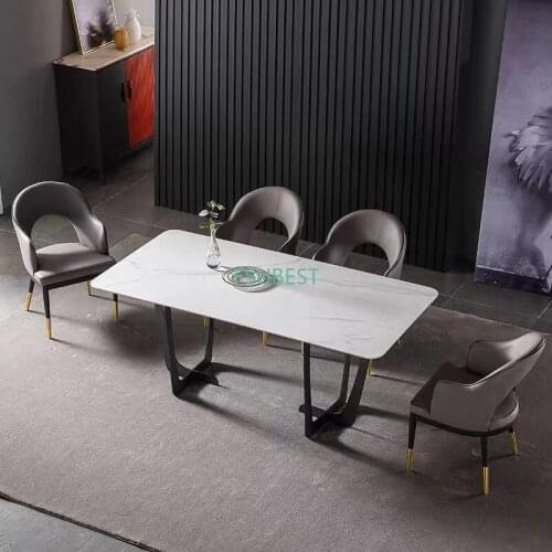 Italian Modern Convertible Rectangle Tables Furniture Turkish Manofacture Long Luxury Marbel Quartz Top Noridc Dining Table