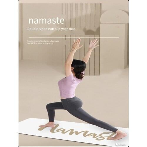 2021 Hotsell Non Slip Double Layer Eco Friendly natural rubber pu Yoga Mat, Yoga Pilates 5MM Textured Non Slip Surface Yoga Mats