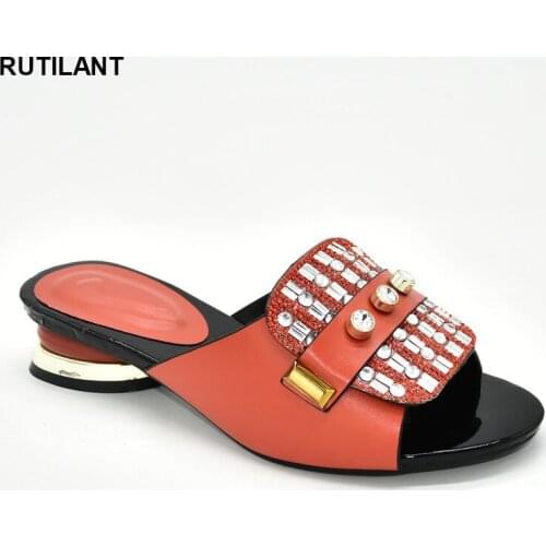 New Women Luxury 2020 Rhinestone Wedding Party Shoes Ladies Shoes Summer Slippers Good Quality Daily Slippers for Ladies Shoe