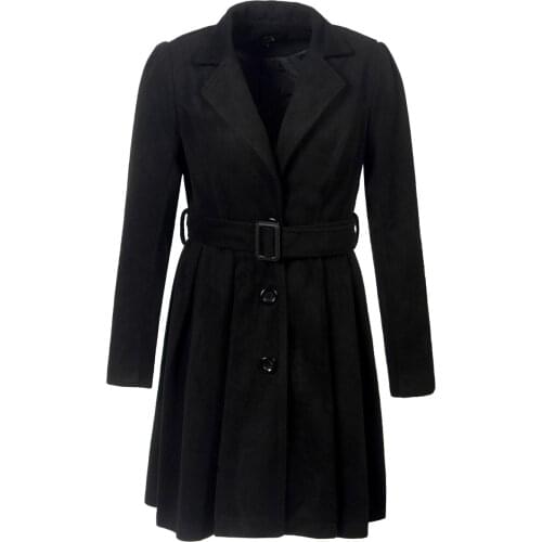 NEW Women Plus Size Soft Woollen Blends Overcoats 2019 Autumn Winter Long Sleeve Casual coats