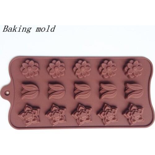 Wholesale Silicone mold B047 Tulip flower shape chocolate mold Fondant cake mold Free shipping