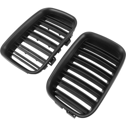 Matte Black Dual Slat Kidney Car Front Grille For-BMW E36 92-96 Grill 51138122237, 51138122238 325Is 325I 318I 318Is