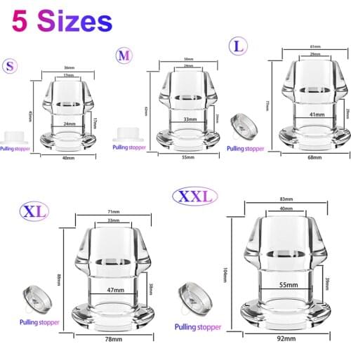 Hollow Butt Plug With Insert Anal Plug/Tunnel/Toy Huge Anal Speculum Anus Dilator SM Enema Sex Toys for Men Prostate Massager