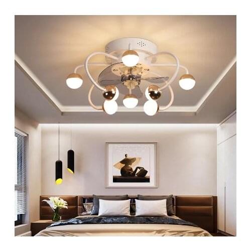 Modern Remote Control ceiling fan light bedroom dining room living room light electric fan integrated ceiling fan light