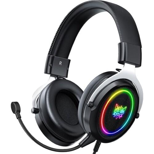ONIKUMA X10 Wired Gaming Headphones Surround Sound Stereo Headsets Over-ear Game Earphone with Noise Cancelling Mic RGB Lights