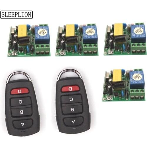Sleeplion 110V 220V 10A Relay Wireless Switch Controller Remote Light Switch System Receiver Transmitter Remote Controller