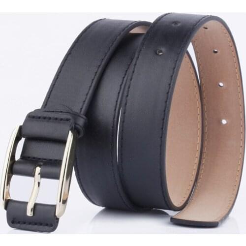 2020 PU Leather Belt For Women Square Buckle Pin Buckle Jeans Black Belt Chic Luxury Brand Fancy Vintage Strap Female