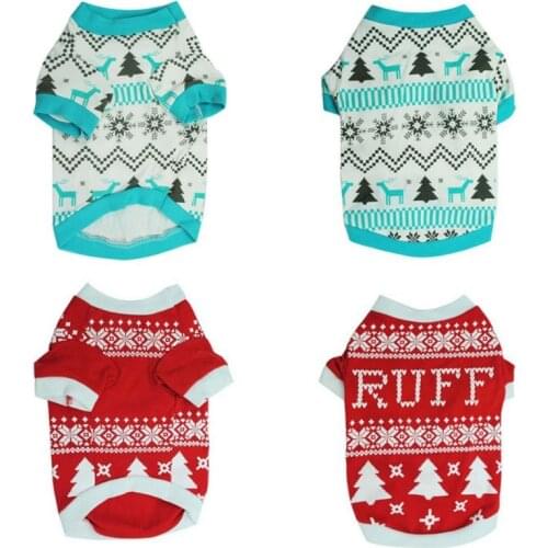 Christmas Pet Dog Clothes For Small Medium Dogs Vest Shirt New Year Puppy Dog Costume Chihuahua Pet Vest Shirt