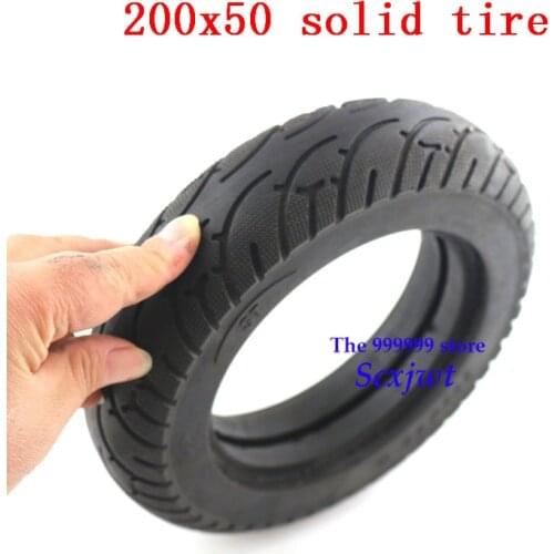 Good quality Tires 200x50 Solid Tire with Grooves for 8'' Electric Scooters 200*50 Solid Tyre motor