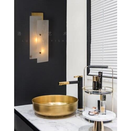 Postmodern light luxury marble designer model room living room exhibition hall aisle bathroom bedroom bedside wall lamp