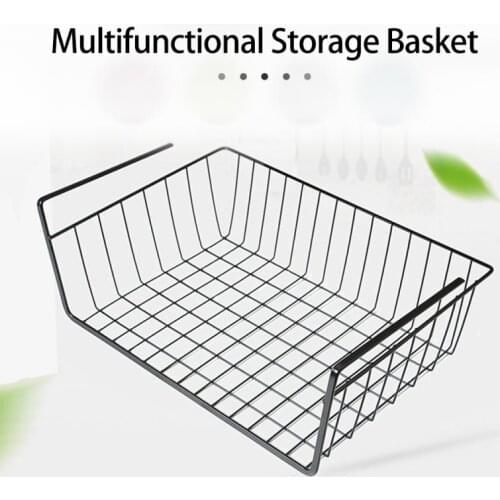 Home Wardrobe Rack Finishing Desk Storage Racks Partition Cabinet Hanging Basket Under Shelf Table Storage Basket Organizer