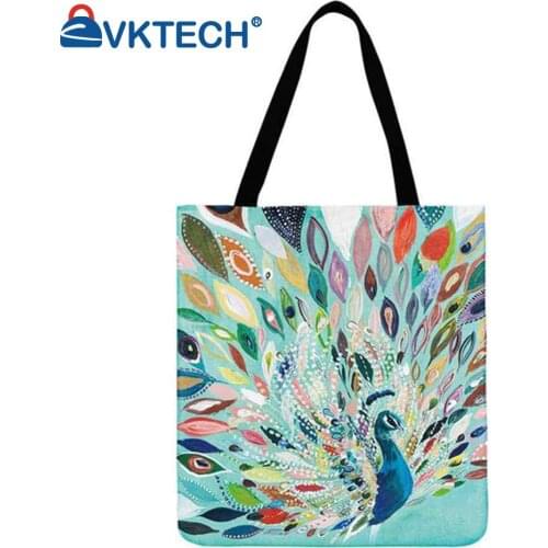 Peacock Shoulder Shopping Bag Casual Ladies Large Capacity Tote Handbags