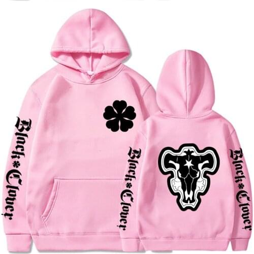 Anime Hoodies Black Clover Cosplay Oversized Women Pullover Harajuku Aesthetics Clothes Loose Long Sleeves Men Sweatshirt Top