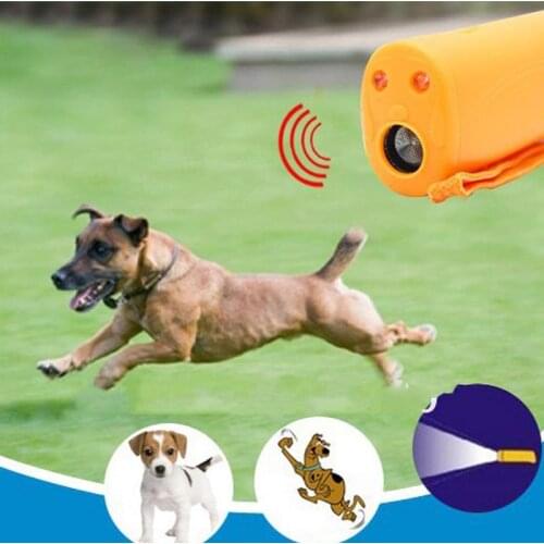 Pet Dog Repeller Anti Barking Stop Bark Training Device Trainer LED Ultrasonic 3 in 1 Anti Barking Ultrasonic Without Battery