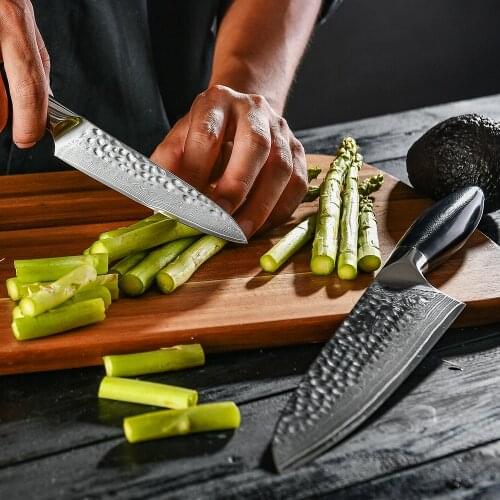 High Quality 2pcs Knife Set Damascus Steel Chef Knive Japanese Style 67 Layers VG10 Steel Cooking Tools G10 Handle Cleaver Fruit