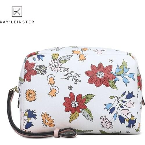 Women Bags Print Decoration Female 2021 New Ladies Cosmetic Bag Cute Large Capacity Cosmetic Small Square Bag Floral Pattern