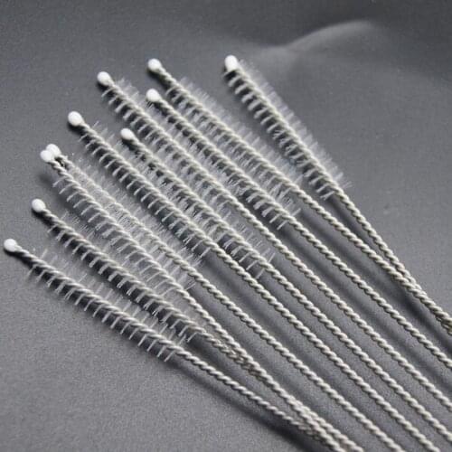 Hot 10Pcs Nylon Straw Cleaners Cleaning Brush Drinking Pipe Cleaners Stainless Steel Glass