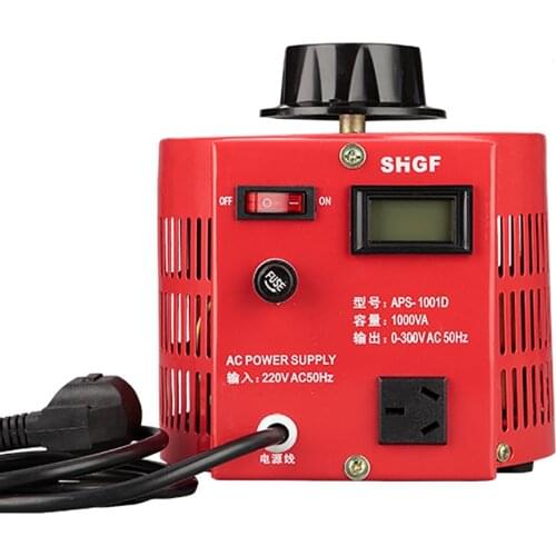 1000W 4A Single Phase Voltage Regulator Variable Transformer Max AC 0-300 Volt Output 1KW 1000VA