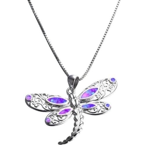 2021 Classic Dragonfly Pendant Women Necklace Wedding Engagement Party Gift For Women Jewelry Accessories Free Shipping
