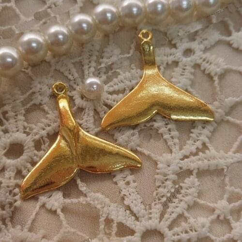 30pcs/lot 27*29mm Fish tail Charms Pendants Metal Pandent necklace charms necklace pendant for DIY decoration