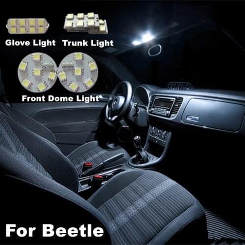 4pcs/lot Canbus Car Interior LED Reading Light Glove Trunk Lamp For VW Beetle