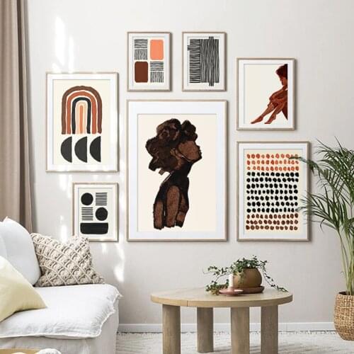 Abstract Wall Art Minimalist Line Geometric Print Poster Canvas Painting Modern Scandinavian Pictures for Living Room Home Decor