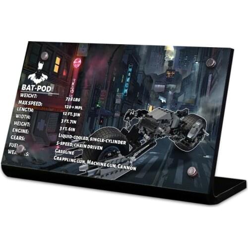 Display Acrylic Stand Brand For Dark Knight Batmobile 5004590 Motorcar Building Blocks