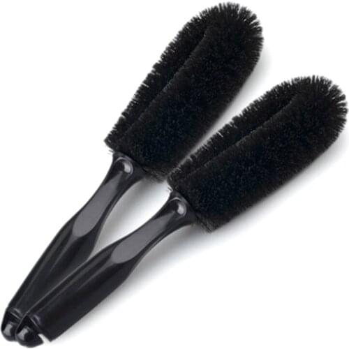 Car Truck Motorcycle Bike Wheel Brush Tire Rim Washing Tool 2 Colors High Density Good Elasticity Cleaning Brush