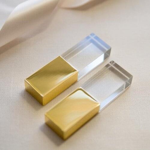 Free logo fee! New Elegant Rose Gold Crystal USB and Noble Golden Crystal 3.0 Memory Stick Memory Stick