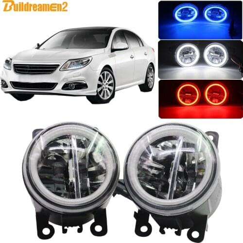 Buildreamen2 Car LED Fog Light Lamp 4000LM Angel Eye Daytime Running Light H11 12V For Renault Latitude Saloon L70 2011-2015