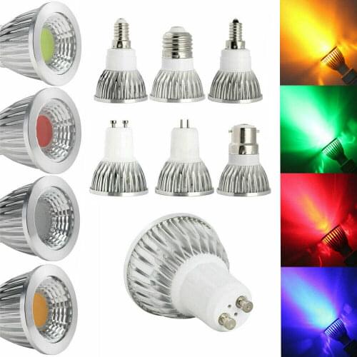E14 E27 LED Spotlight Bulb COB 6W 9W Energy Saving Ultra Bright Lamp Red Blue Green Lamp Multi Home Party