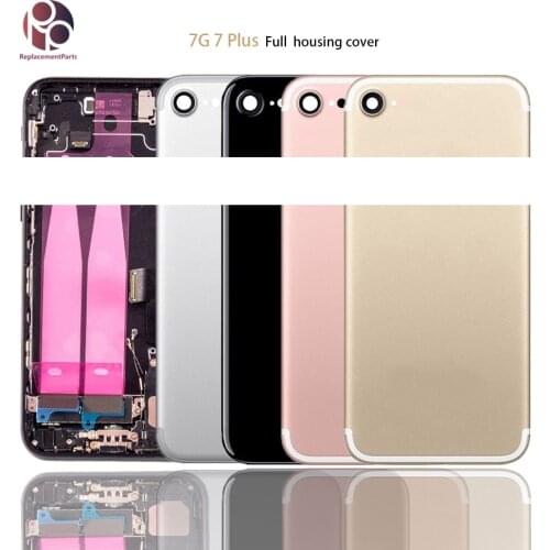 For iphone 7 Plus 7G 7P Back Middle Frame Chassis Full Housing Assembly Battery Cover with Flex Cable Replacement Parts