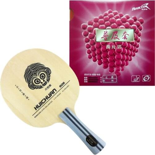 Galaxy YINHE HUICHUAN 606 with 2 Pcs Reactor Corbor Rubbers Shakehand Long Handle FL