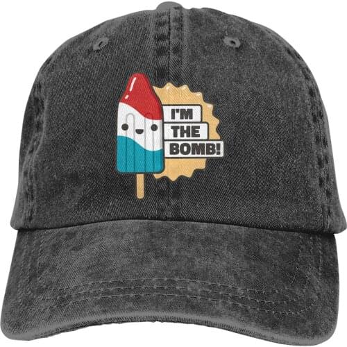 I Am The Bomb Colorful Popsicle Gifts Baseball Cap cowboy hat Peaked cap Cowboy Bebop Hats Men and women hats