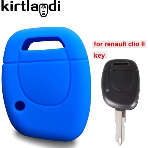 1 Button Silicone Key Case Cover for Renault Clio Kangoo Master Twingo II Thalia Symbol Keyless Case Fob Shell Holder Protector
