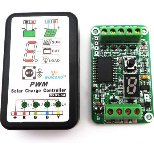 3A 6V 12V Solar Panel Charger Controllers Regulator LI-ION NI-MH LiFePO4 Battery charge Park Street Garden