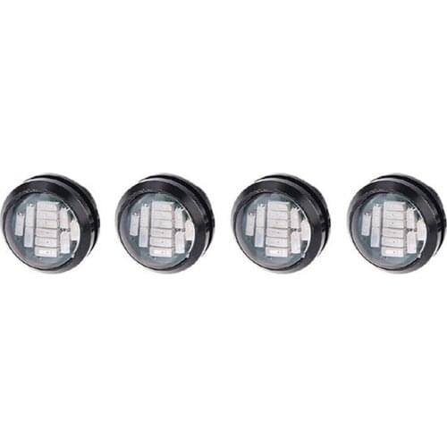 4PCS Red 23Mm 4014 12 SMD Eagle Eye LED Motor Daytime Running DRL Backup Turn Signal Light Car Auto License Plate Lamps