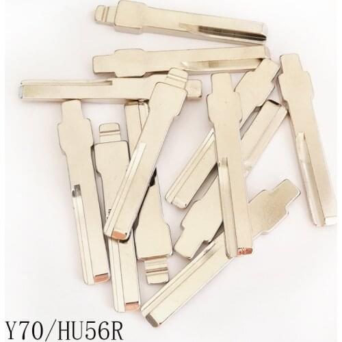 Top quality Y70 HU56R Uncut Flip car Key Blade with center groove for Xhorse remotes KEYDIY remotes