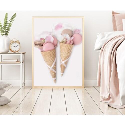 Wall Art Home Decoration Fashion Girl Paris Perfume Macaroon Canvas Paintings Pictures HD Prints Modular Poster For Living Room