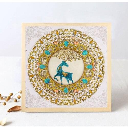 Special Shaped Diamond Painting Flower Deer Picture Of Rhinestones 5D DIY Diamond Embroidery Animals Decoration Home 30x30cm